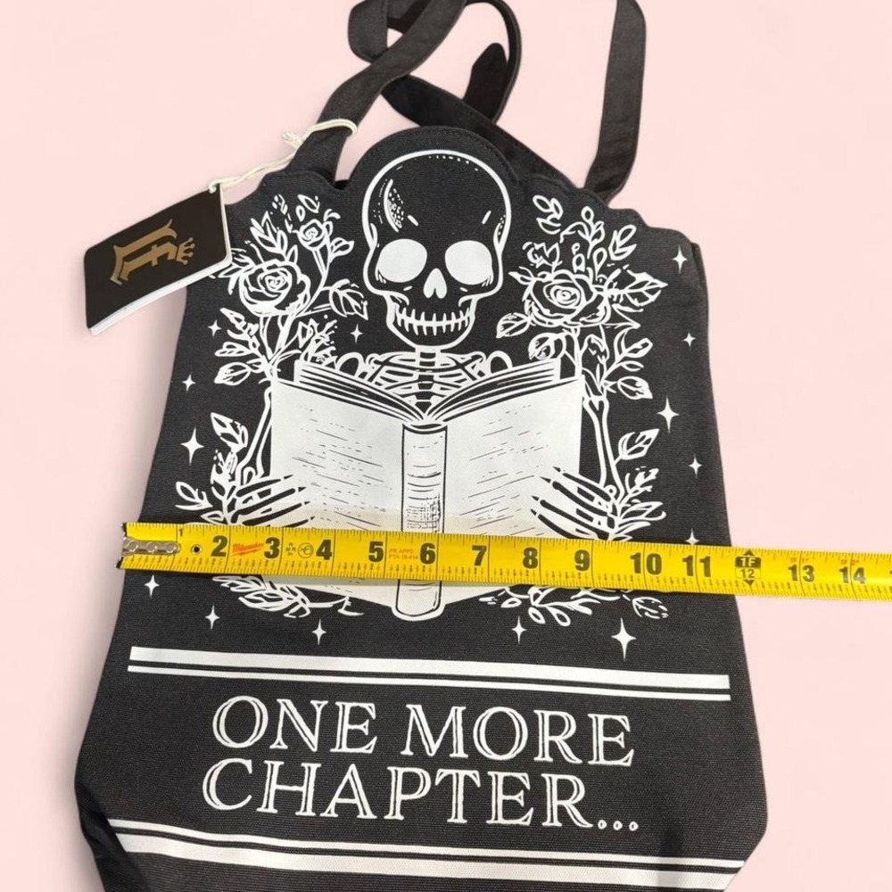 Loungefly BAM Exclusive "One more Chapter" skeleton book tote bag- Sold Out - Picture 4 of 6